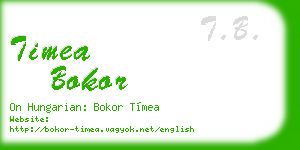 timea bokor business card
